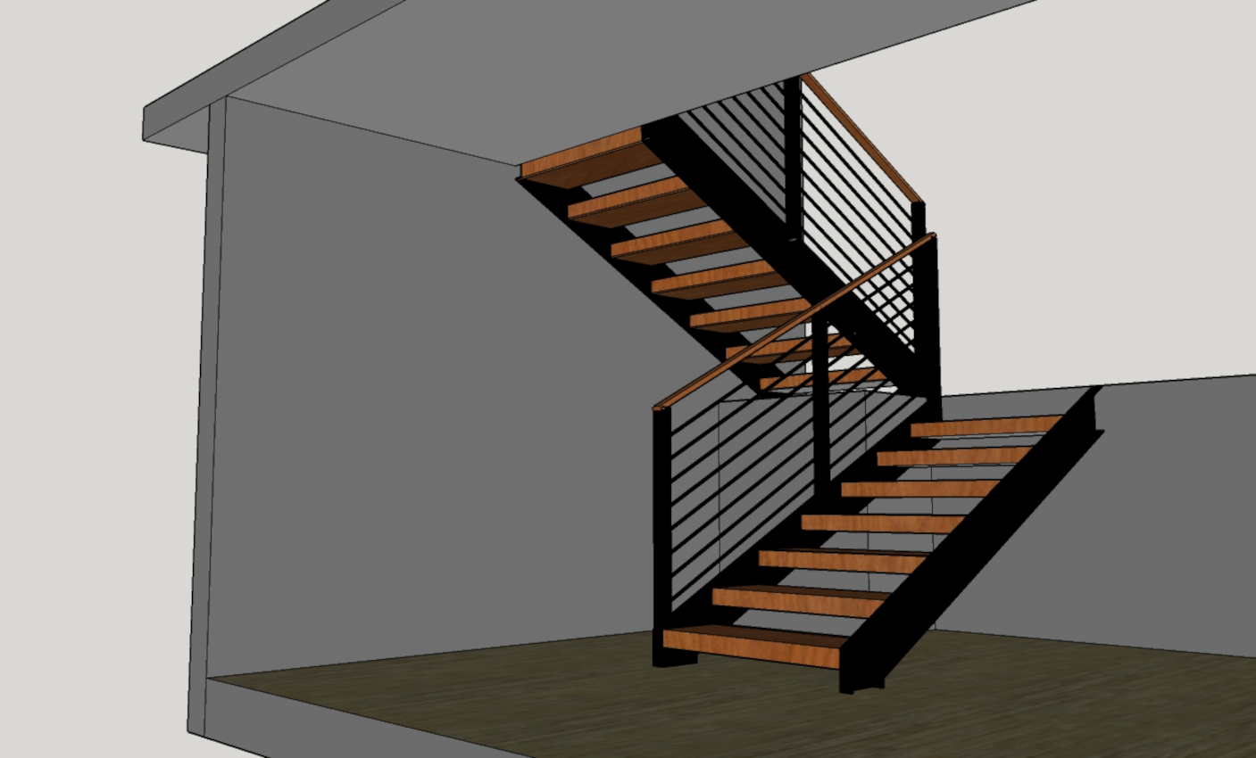 A 3d model of a star case